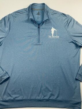 Johnnie O Motion Performance Qtr-zip Pullover, Men’s Light Blue, XL, w/Logos